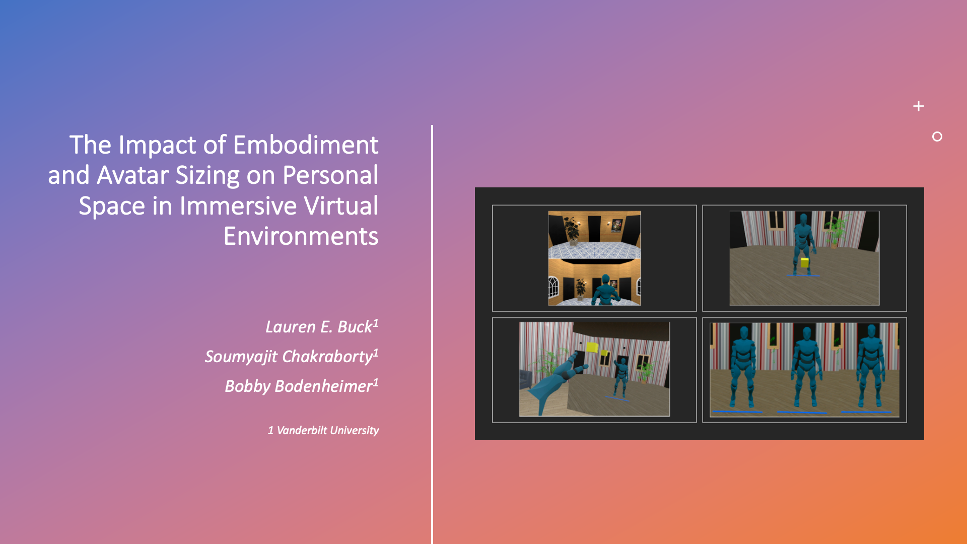 The Impact of Embodiment and Avatar Sizing on Personal Space in Immersive Virtual Environments